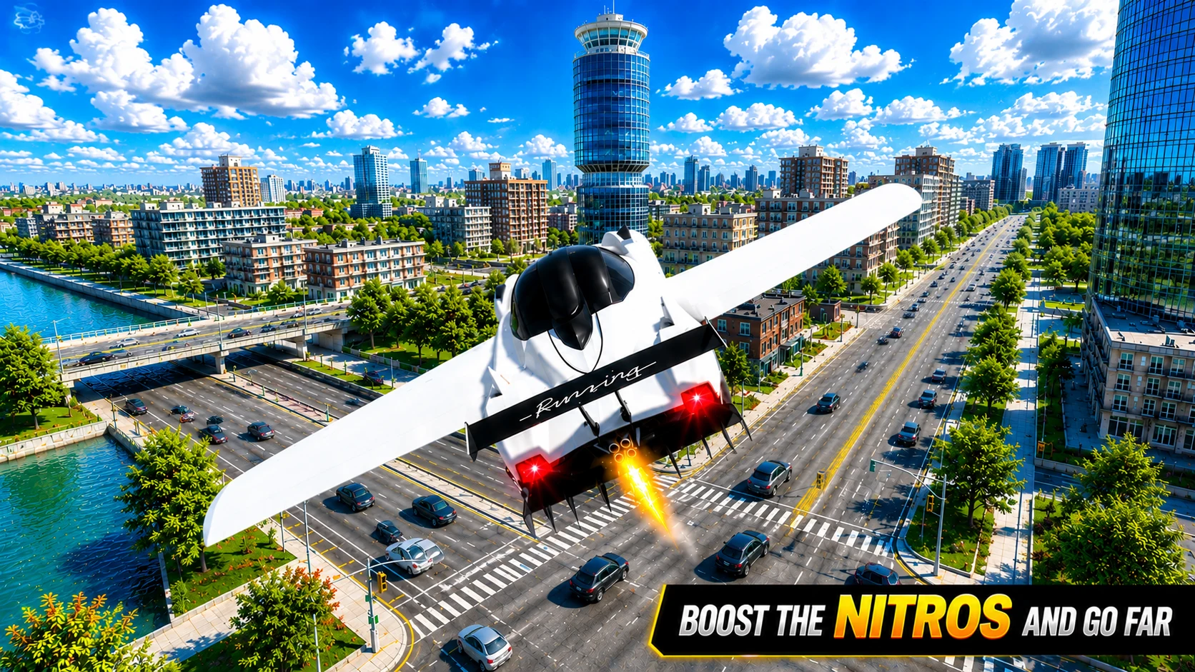 Flying Car Game driving screenshot